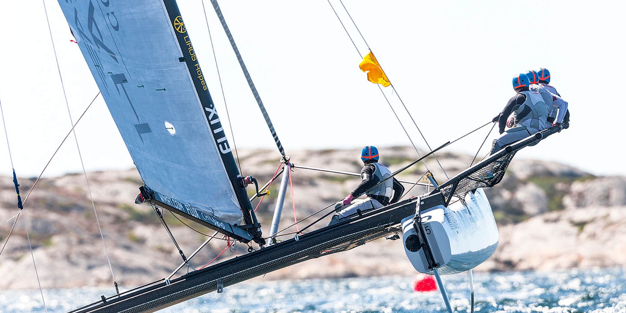 Teamwork demonstrated by sailors