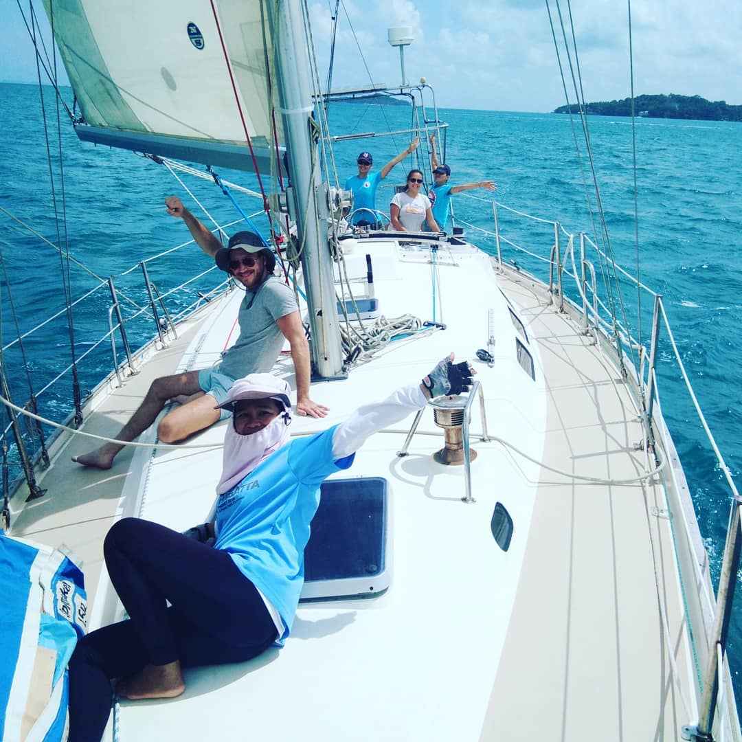 Rigging on a yacht in Phuket